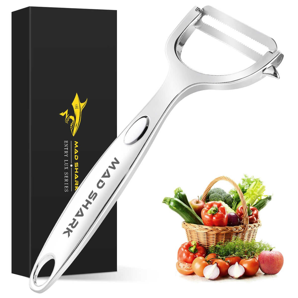MAD SHARK Ultra Sharp Potato Peelers for Kitchen Vegetable Peeler