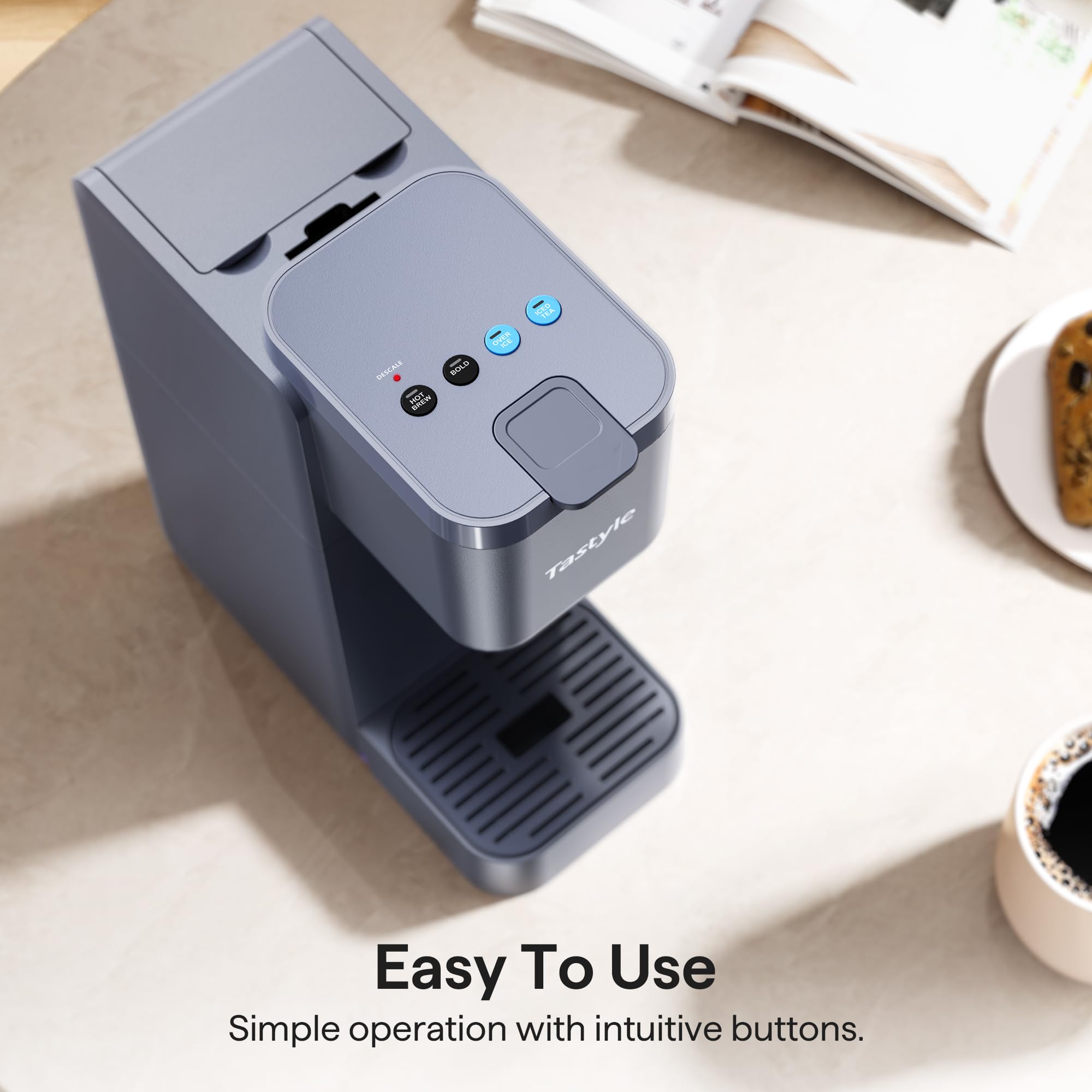 Tastyle Single Serve Coffee Maker for K Cup, Ground and Tea
