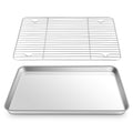 16” Baking Sheet Pan with Rack, Joyfair Stainless Steel Toaster Oven Tray