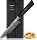 Huusk Damascus Paring Knife Japanese - 5.5" Handcrafted VG10 Utility Knife