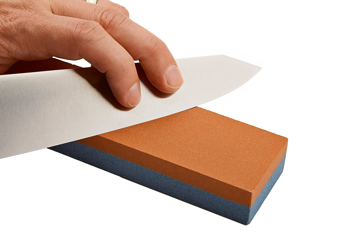 Bora 8 inch Sharpening Stone For Knife Sharpening, Two Sided Whetstone Fine Coarse Combination Aluminum Oxide Wet Stone for Honing Woodworking Tools 501060