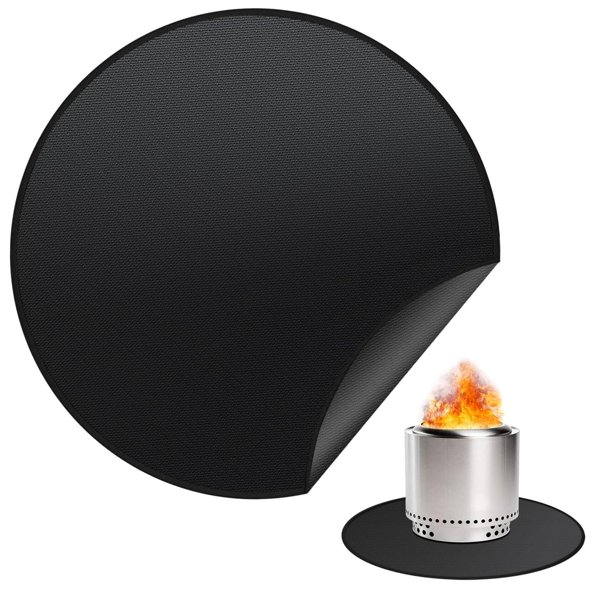 rumlick 19.5" Fire Pit Mat for Solo Stove Mesa - Round Under Grill Mat