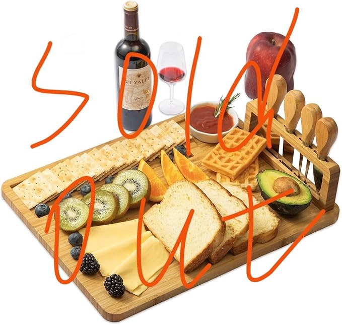 Cutting Board Wood Chopping Board Double Sided Charcuterie Boards Serving Board Kitchen Essential House Warming Hostess Host Gift Serving Tray for Christmas Wedding Birthday Anniversary Navy Blue