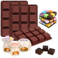 Wax Melts Molds Silicone, 3 Pcs 12-Cavities Chocolate Molds