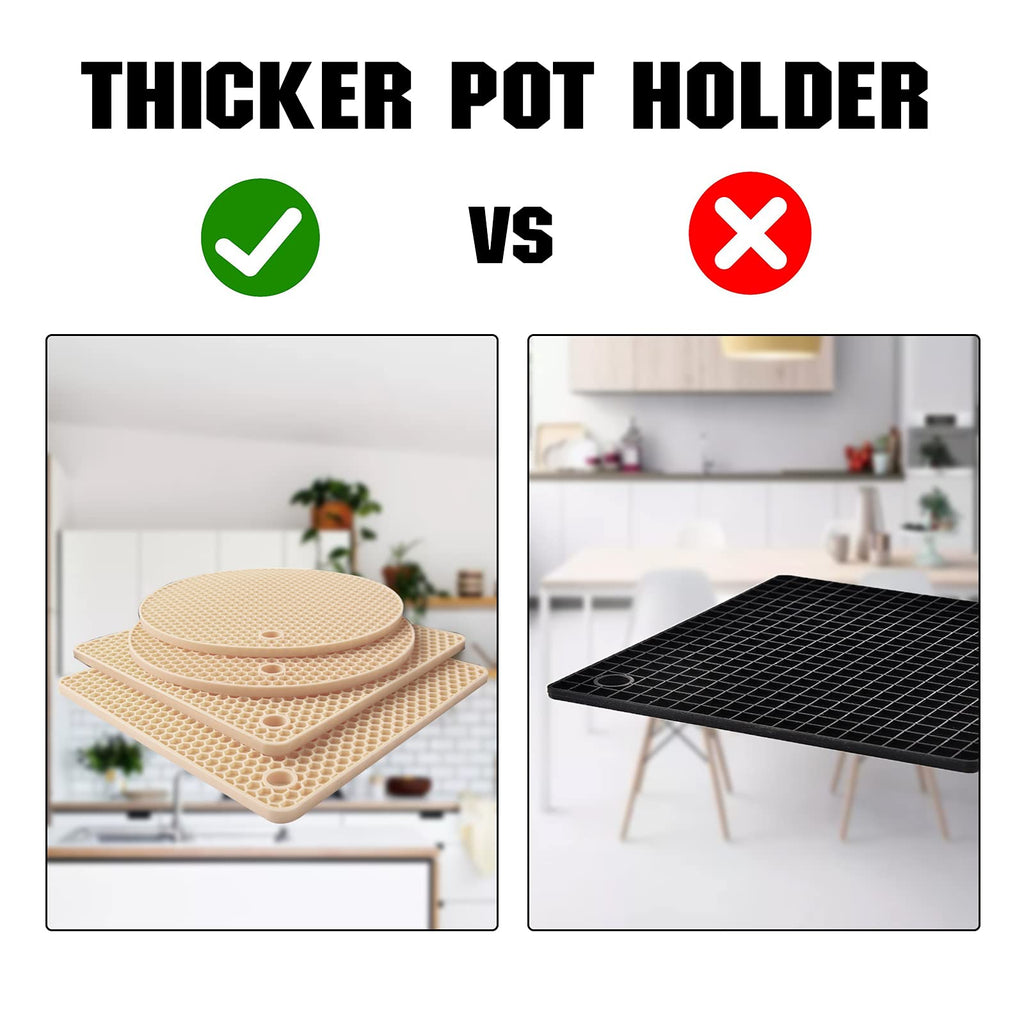 Joyhalo 4 Pack Trivets for Hot Dishes