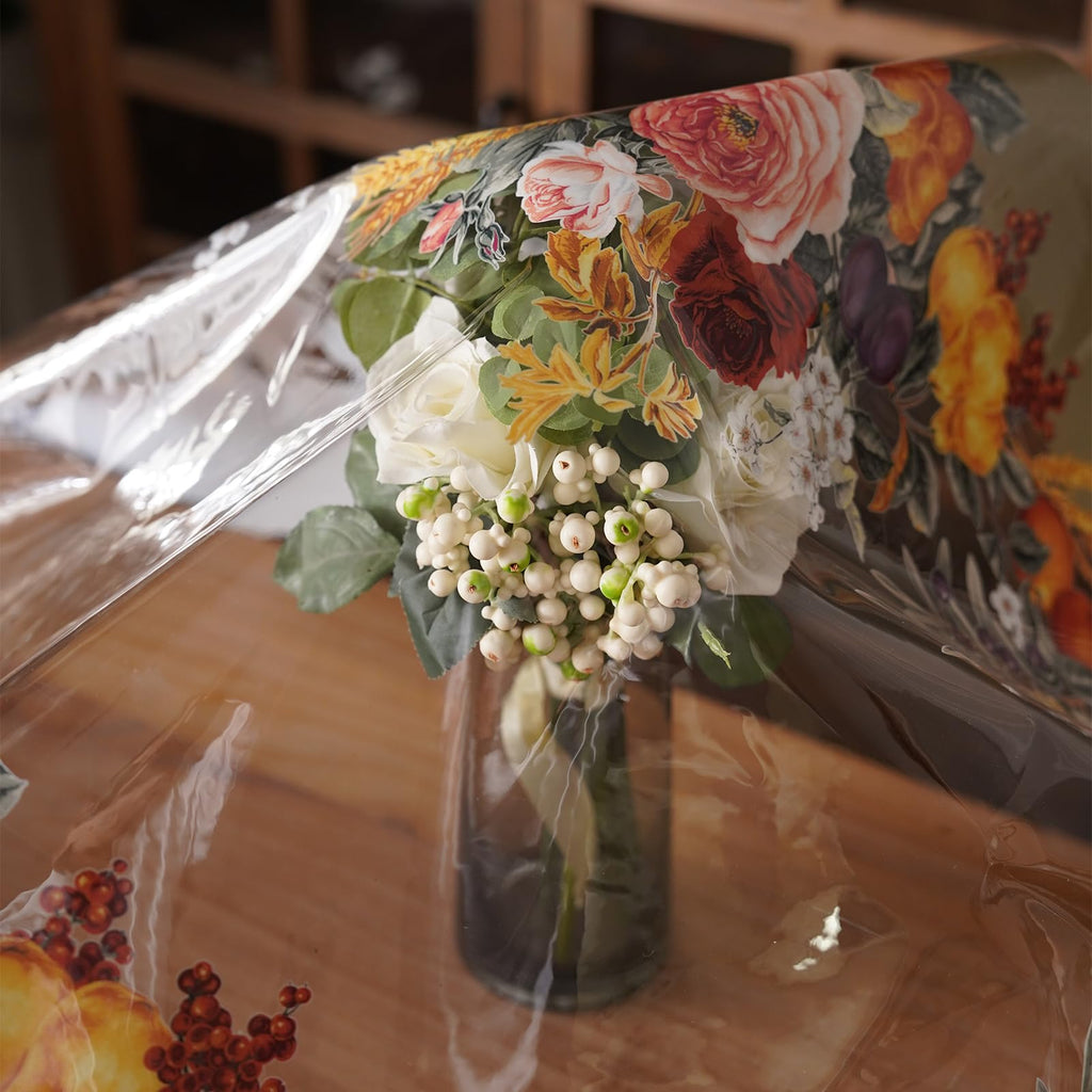 Artbloss Clear Table Cover Protector Vinyl PVC Table Cloth, 60" x 104"