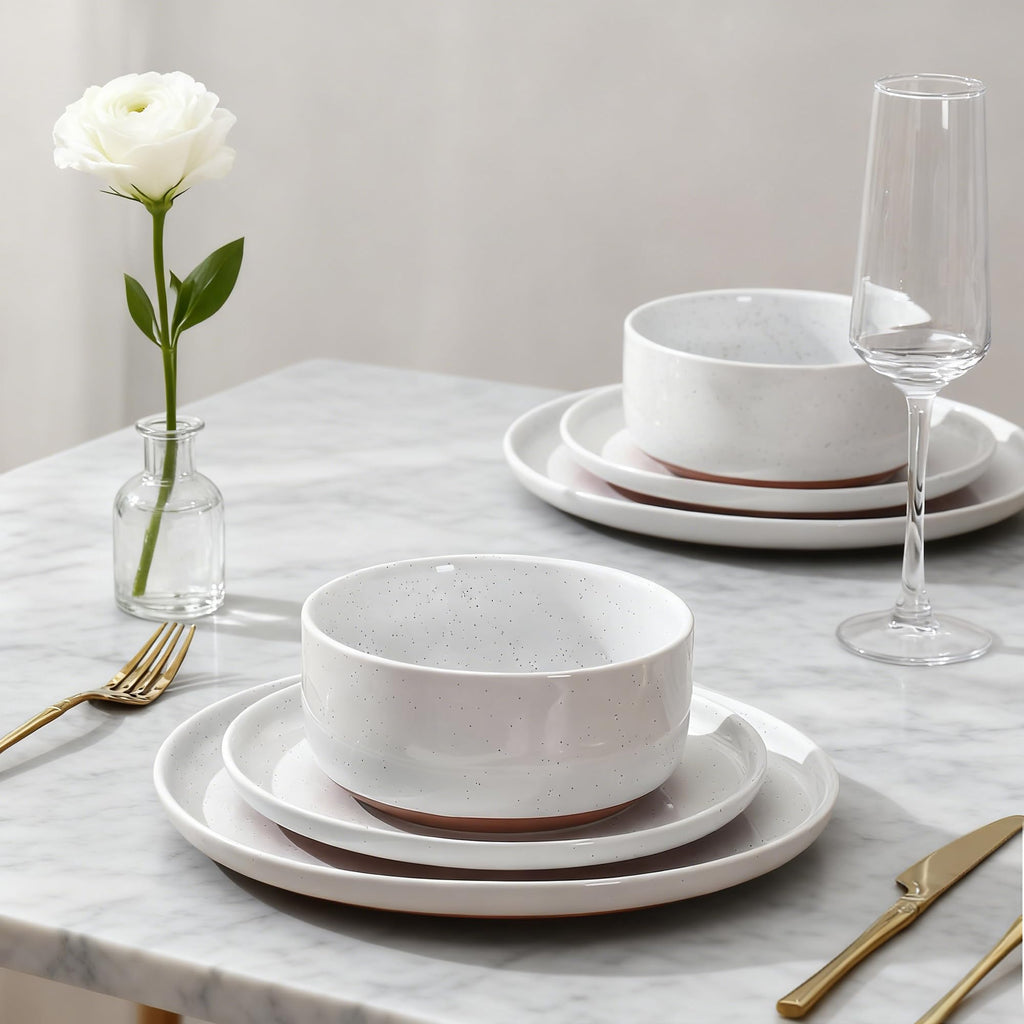 GZG Ceramic Dinner Plates, 10.25 Inch, Set of 4