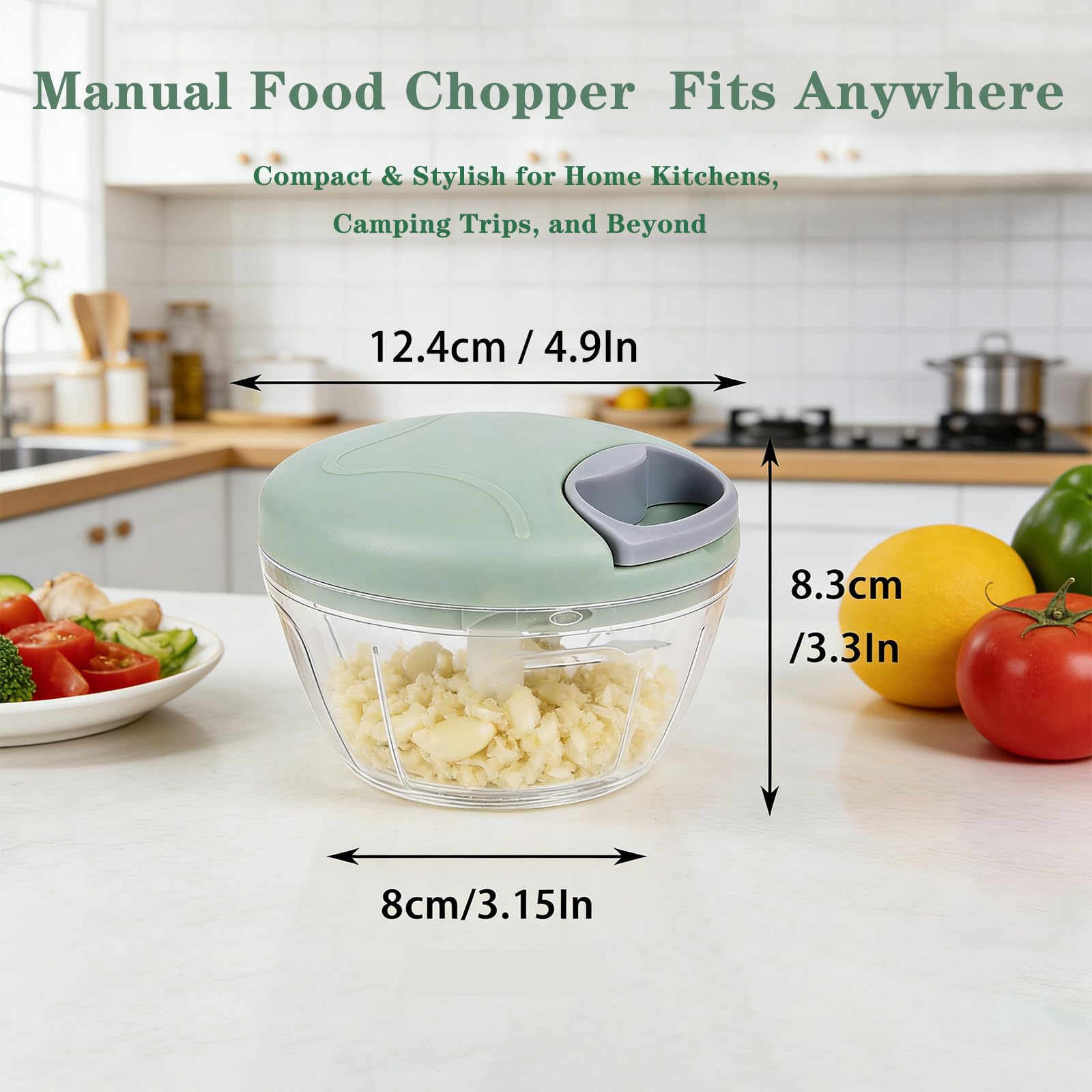 LGURT Garlic Chopper, Pull-String Vegetable Onion Mincer