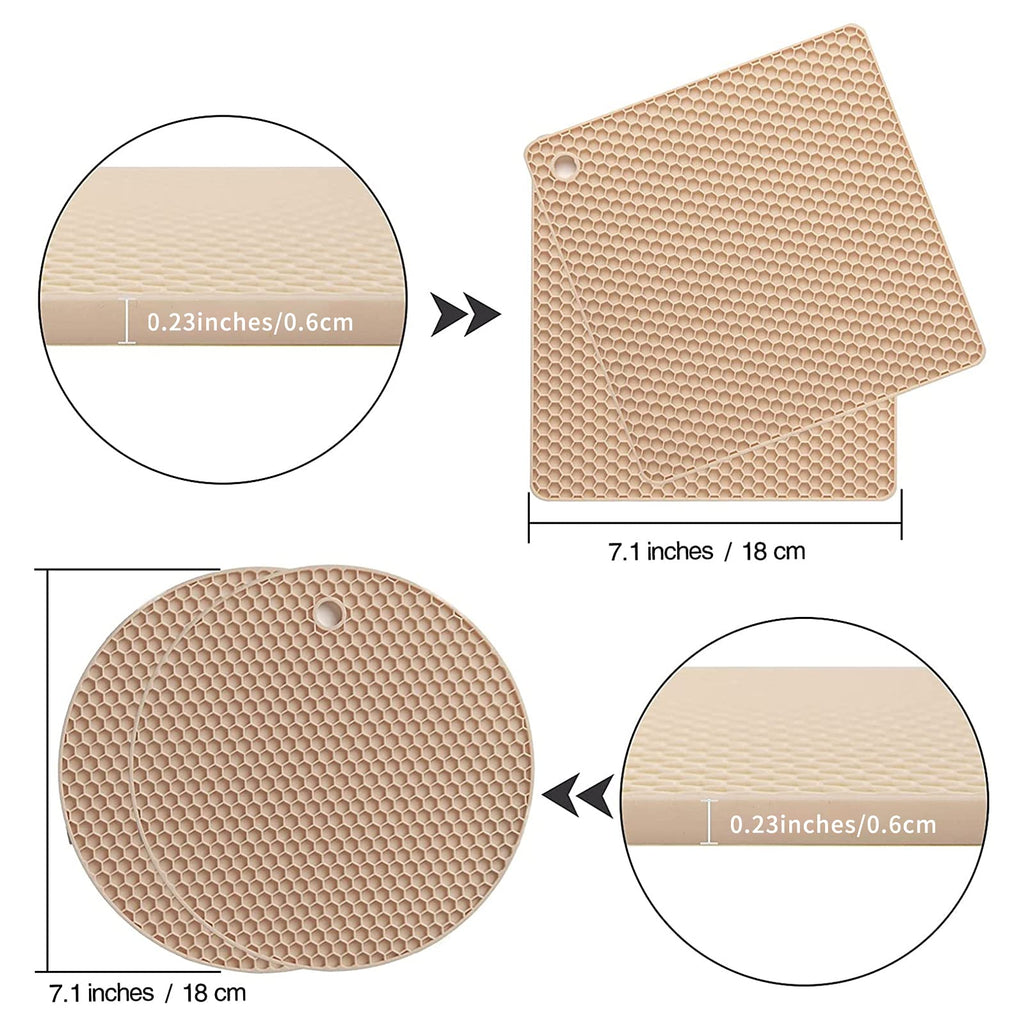 Joyhalo 4 Pack Trivets for Hot Dishes