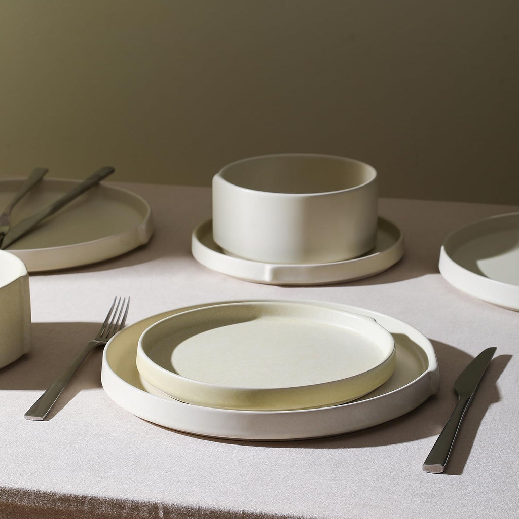 Stone Lain Bao Dinnerware Set, Beige, Set of 12