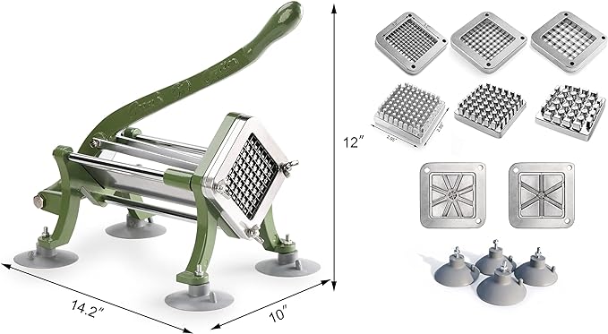 New Star Foodservice 38408 Commercial Grade French Fry Cutter, Complete Combo Sets