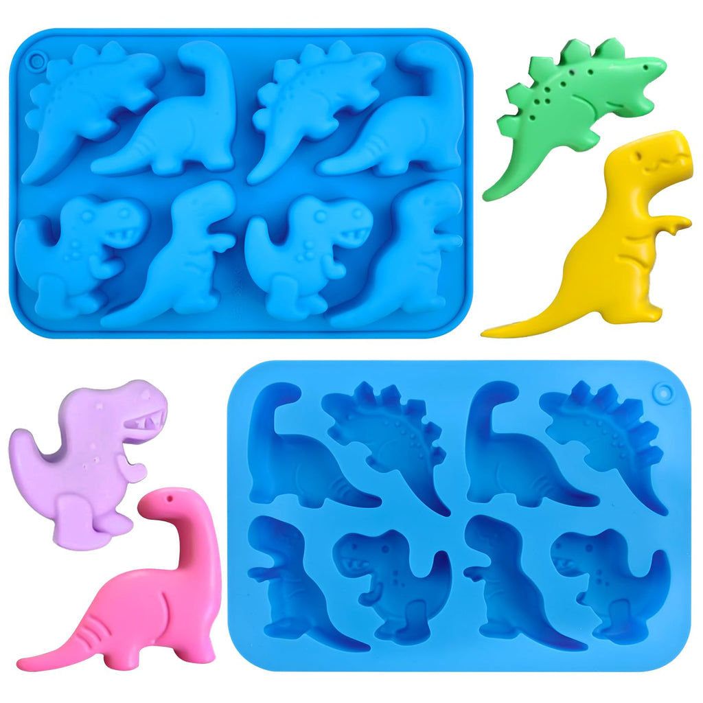 JOERSH Dinosaur Silicone Candy Molds, 2Pcs, 16-Cavity