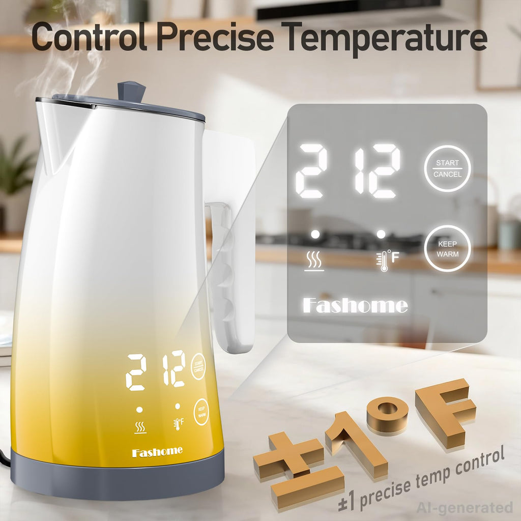 Fashome Electric Kettle, 1.25L Stainless Steel