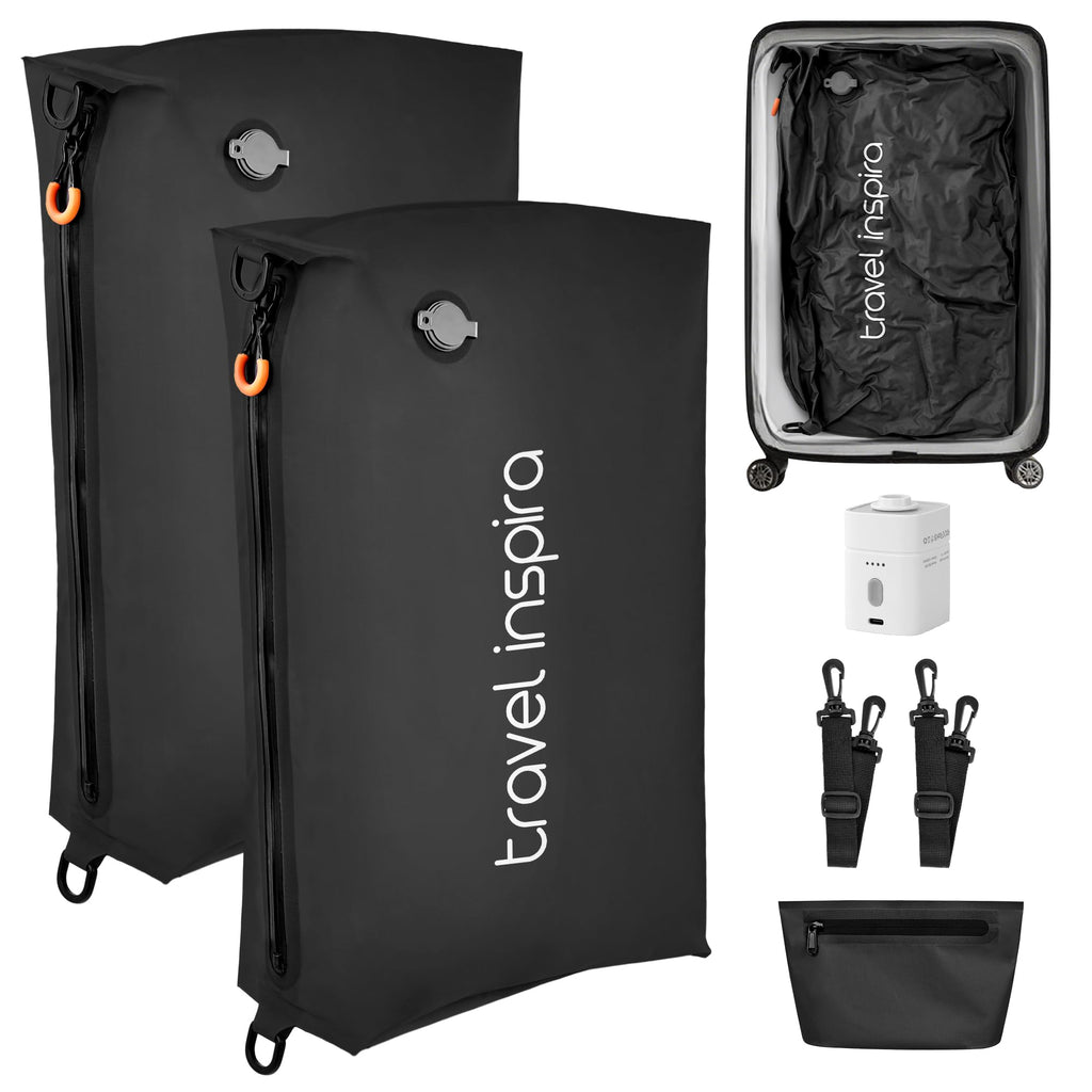 Compression Packing Cube with Electric Pump, Waterproof Travel Storage Bag