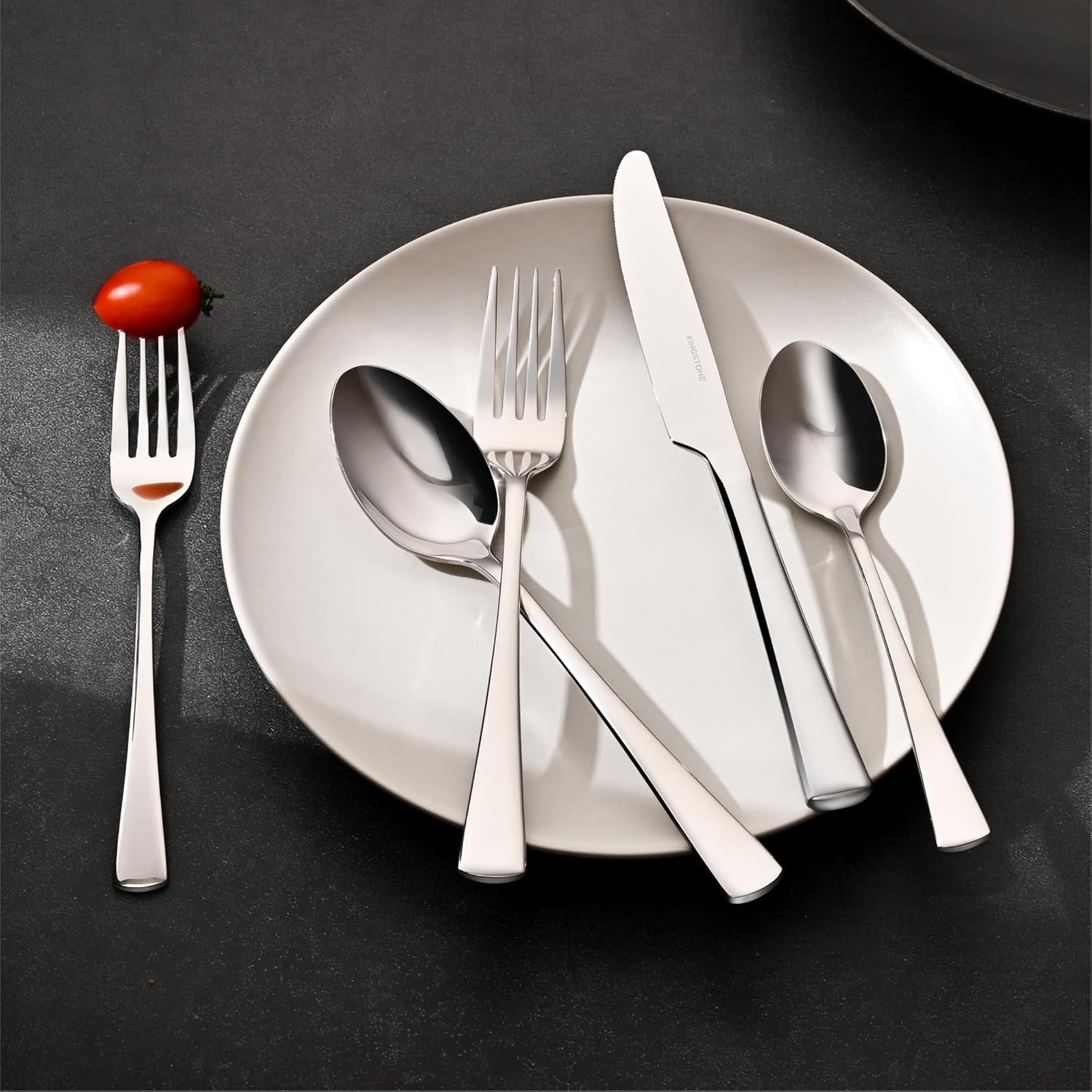 65 Piece Silverware Set for 12 with Serving Utensils, 18/10 Stainless Steel