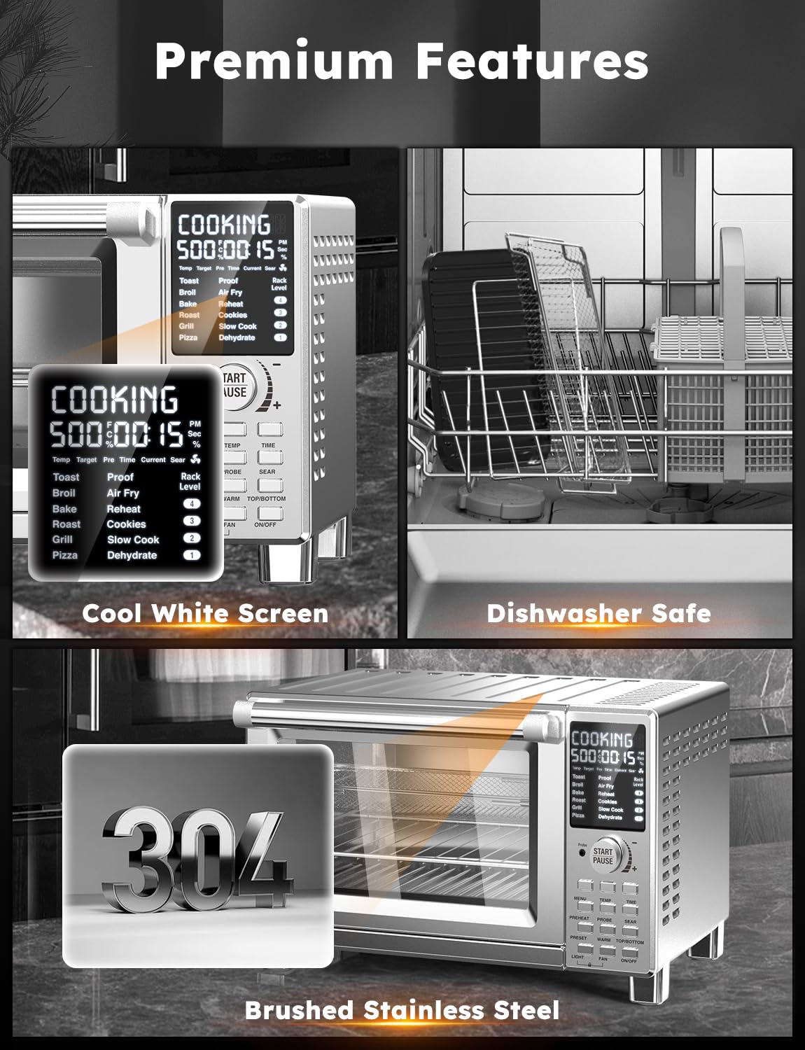Nuwave Bravo XL Pro Air Fryer Toaster Oven w/Grill Combo, 2026 New System