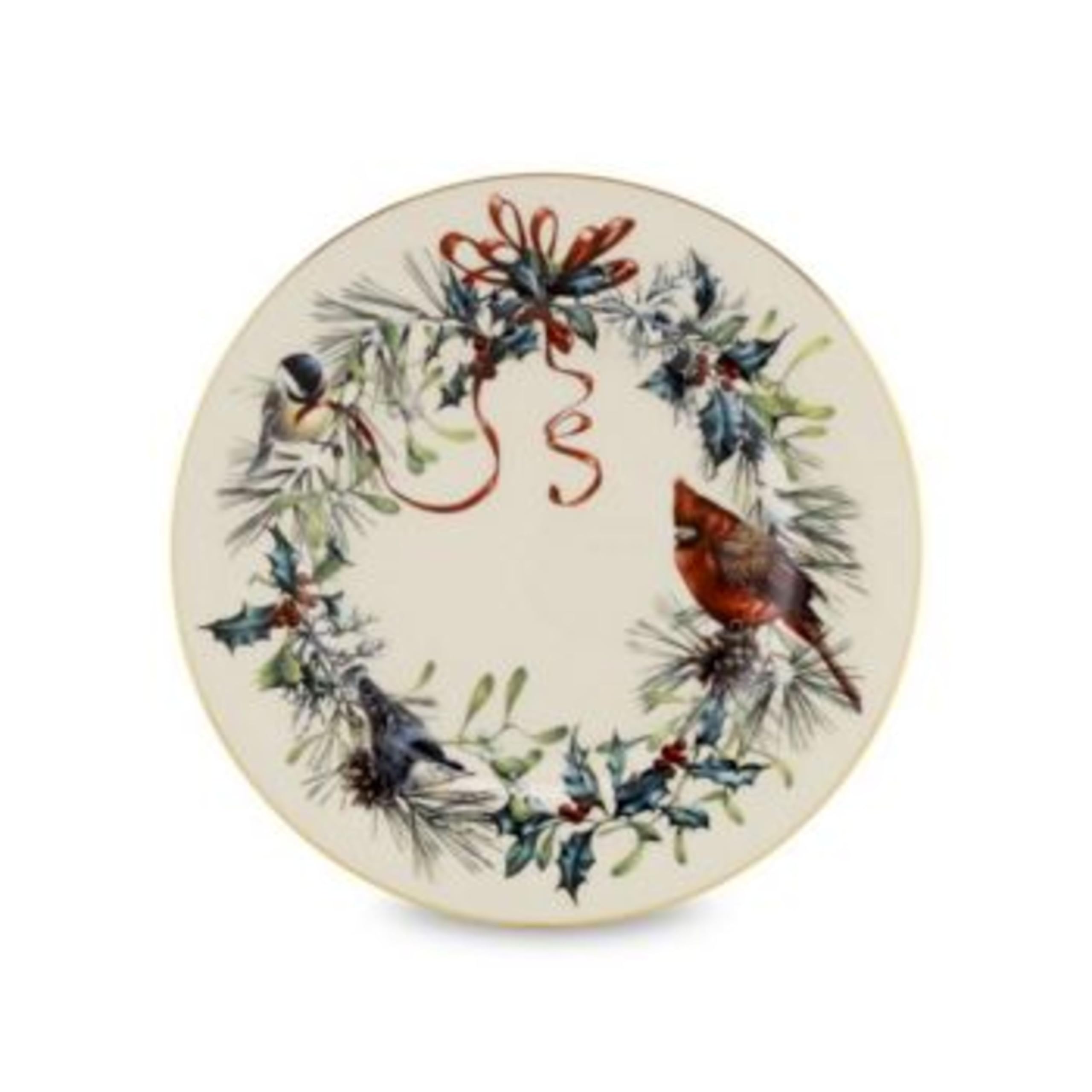 Lenox 835220 Winter Greetings 6-Piece Salad Plates, Christmas Dinnerware Set, Holiday Hosting