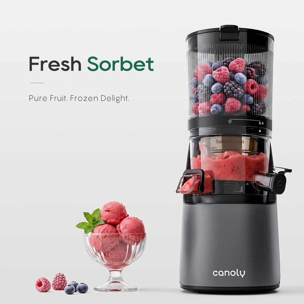 Canoly 3-in-1 Cold Press Juicer C16, Makes Juice & Sorbet & Nut Milk