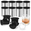 Clear Ice Cube Maker - 2.5" Ball - Stainless Steel Clear Ice Maker - Compact Design - for Whiskey, Cocktails, Bourbon - 8 PACK