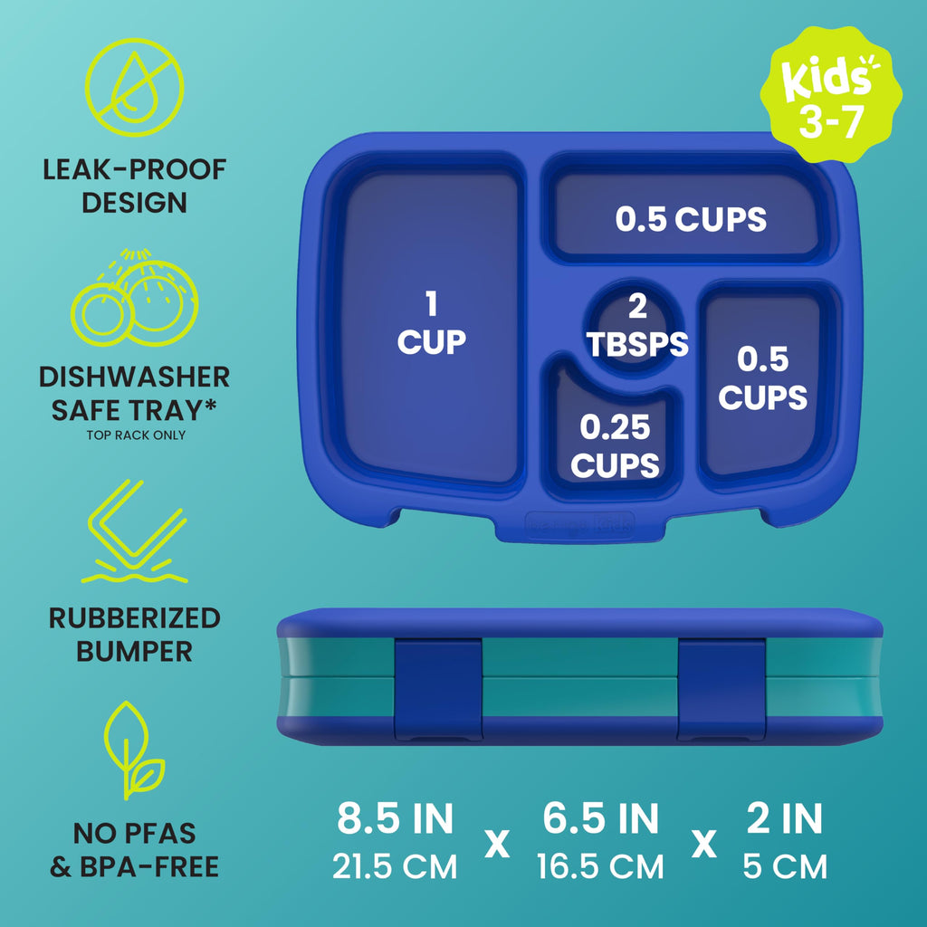 Bentgo Kids Prints Leak-Proof 5-Compartment Bento-Style Kids Lunch Box
