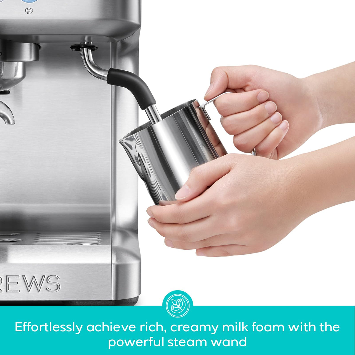 CASABREWS Ultra Espresso Machine, Barista Espresso Maker with Steam Wand