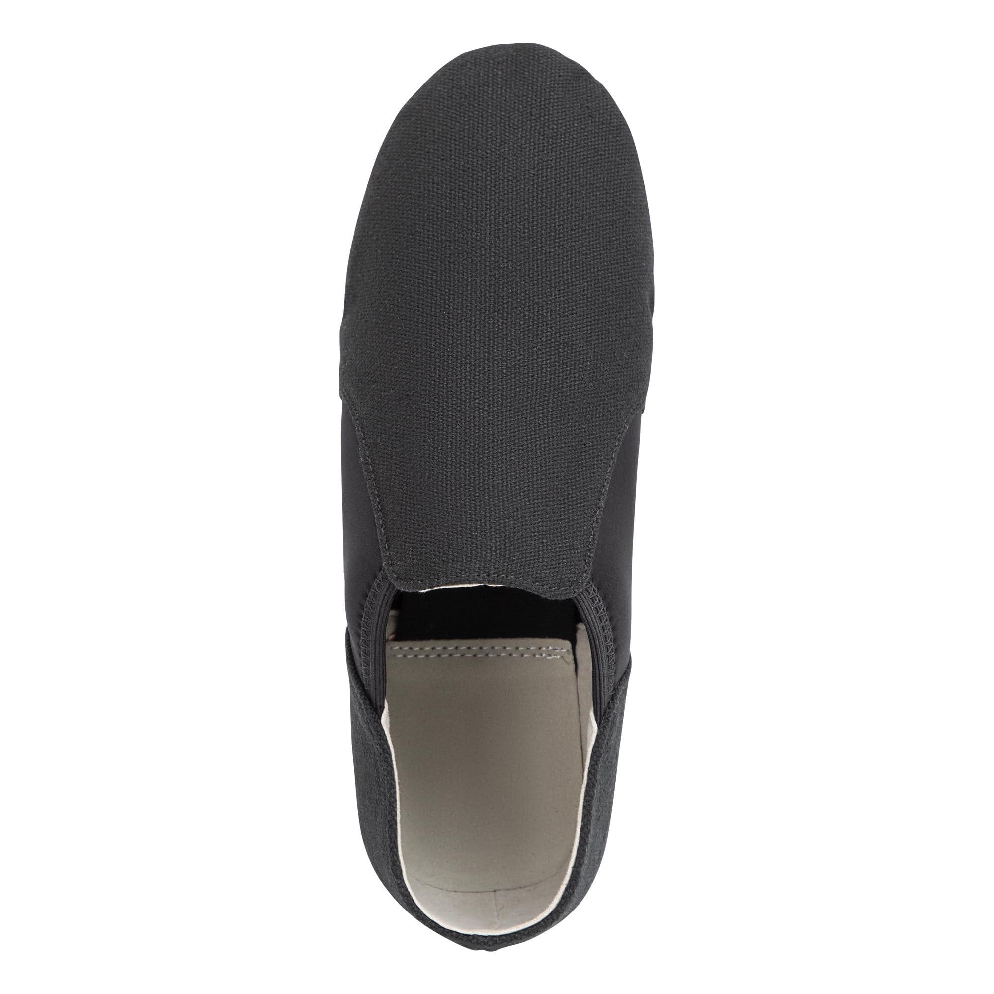 Linodes Unisex 09 Canvas Upper Slip-on Jazz Shoe for Women and Men's Dance Shoes-Black 11M