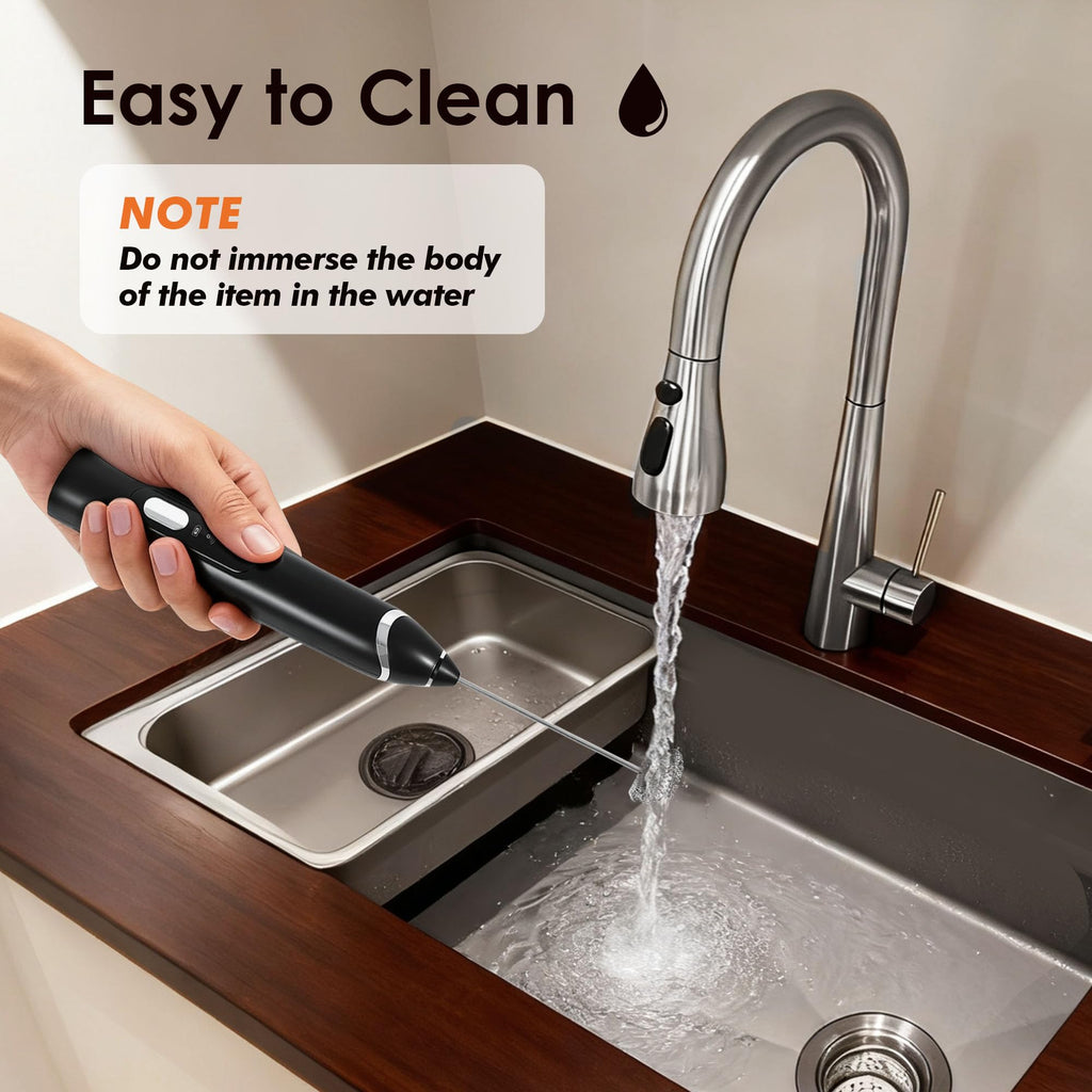 ToWinSom Rechargeable Milk Frother with Stand,Coffee Frother,Drink Mixer