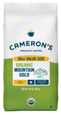 Cameron's Coffee Roasted Whole Bean Coffee, Organic Mountain Gold, 28 Ounce