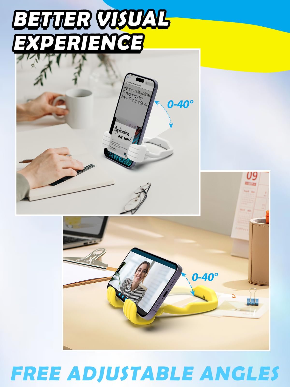 4 Pack Thumbs Up Lazy Phone Holder Stocking Stuffers for Teen Boys Girls