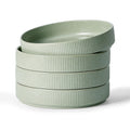 famiware Star 8.25" Pasta Bowls Set of 4, Bowl Plates, Light Green