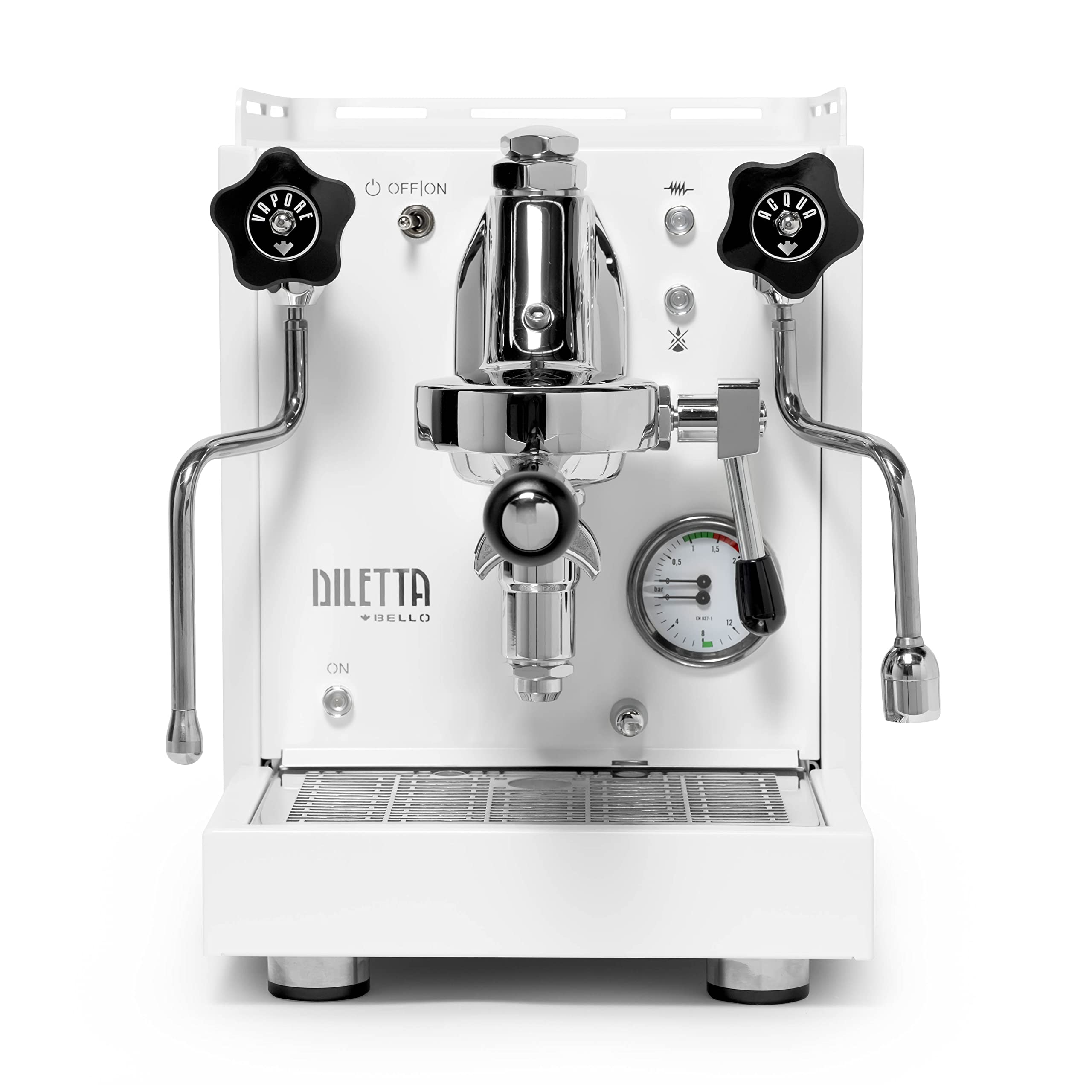 Diletta Bello Espresso Machine | Heat Exchanger | E61 | Manual Control | 3 Liter | Made In Italy | (White)