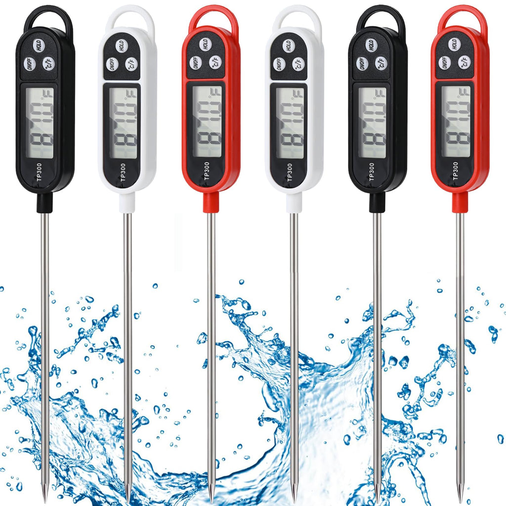 BAEMEFLE 6pcs Candy Thermometer Digital Instant Read for Meat Kitchen Cooking Food Oil Deep Fry BBQ Grill Smoker (6, 23.2in)