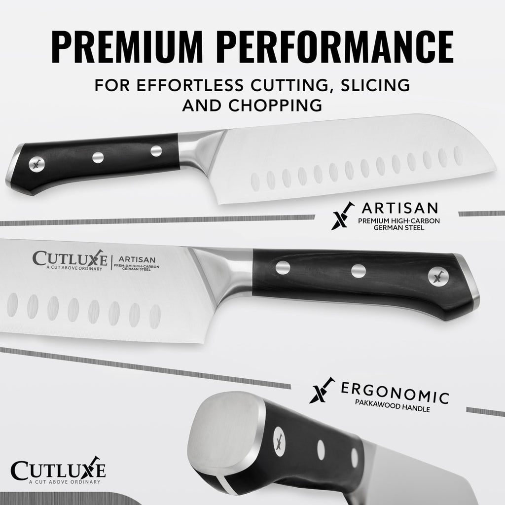 Cutluxe Chef Knife Set, 3-Piece Kitchen Knives – Razor Sharp German Steel