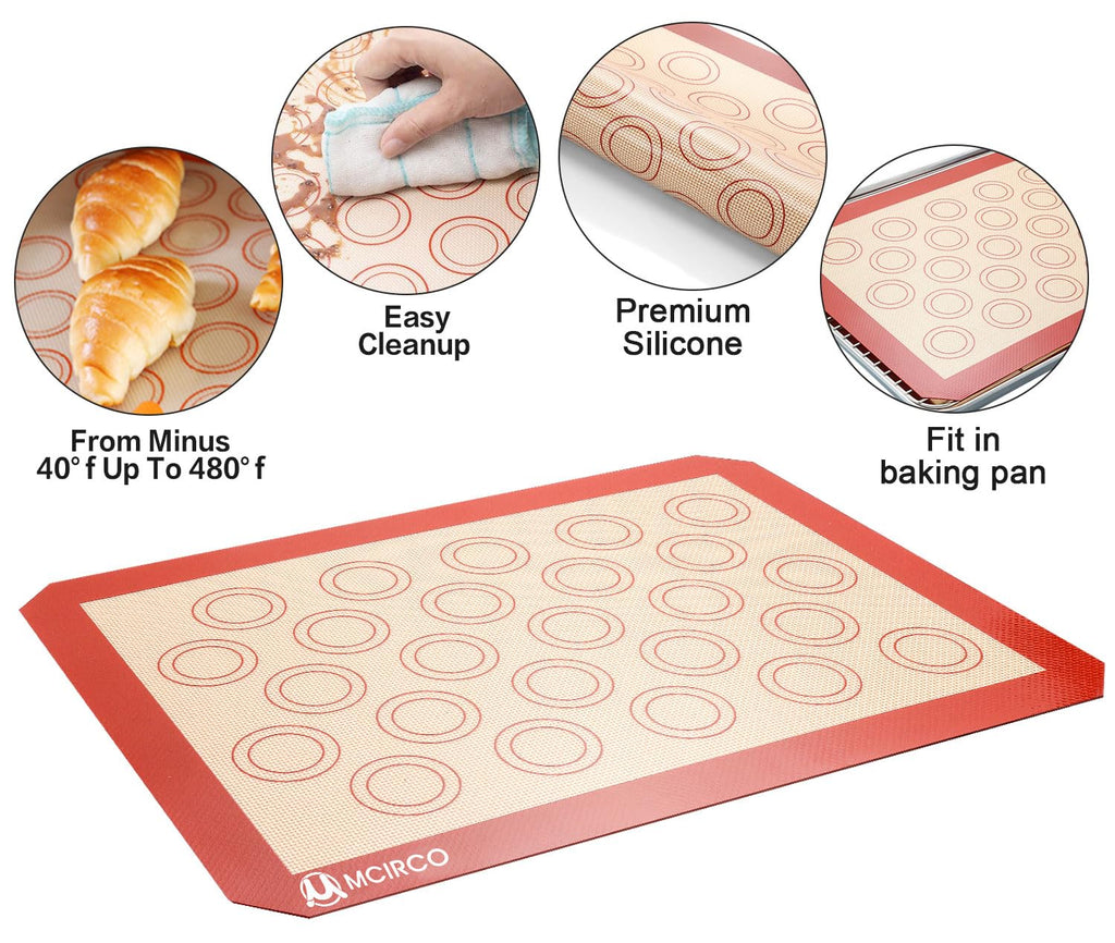 M MCIRCO Baking Sheet with Cooling Rack, Baking Mat Set, Set of 9