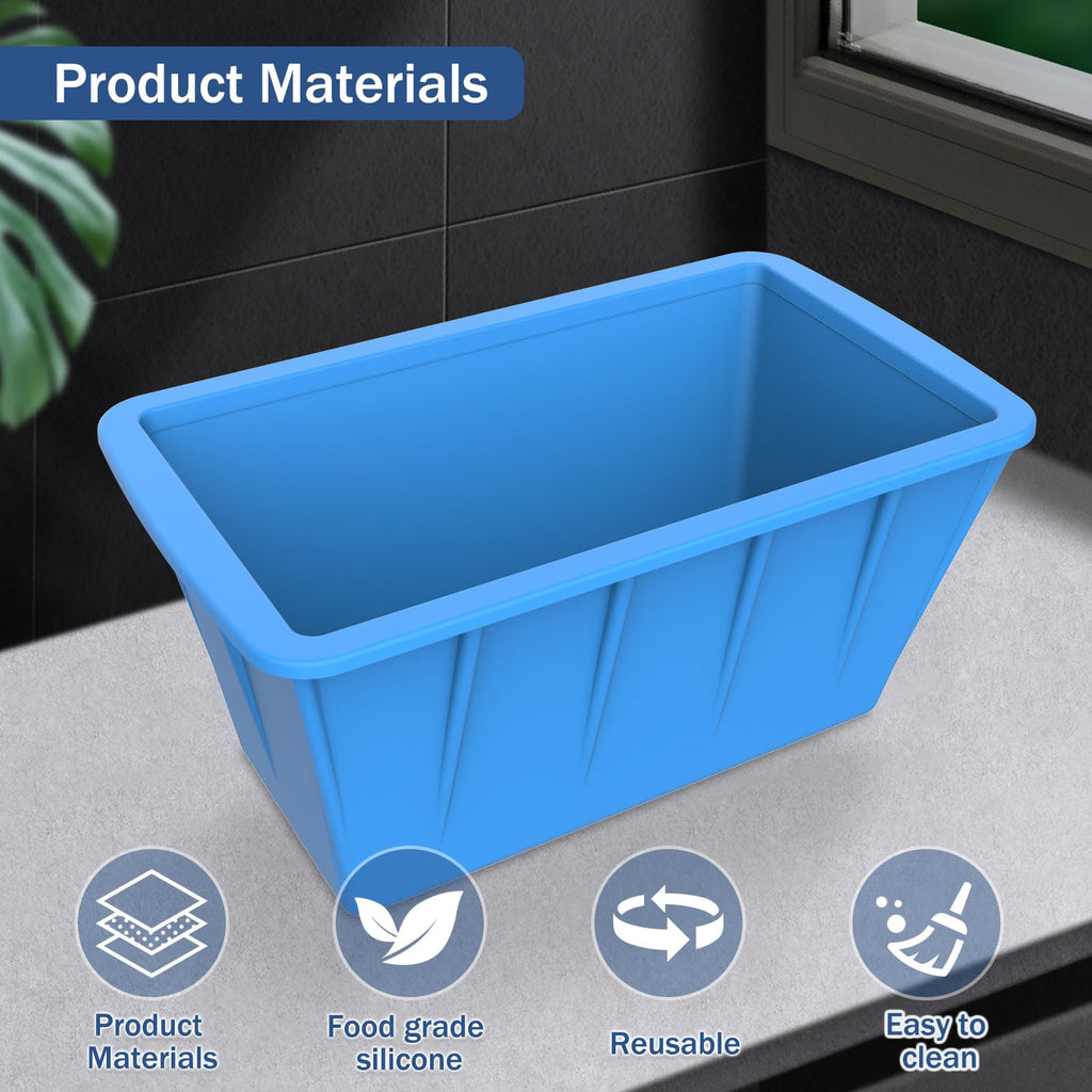 Extra Large Ice Block Molds 4 Pack 32LB for Cold Plunge Tub