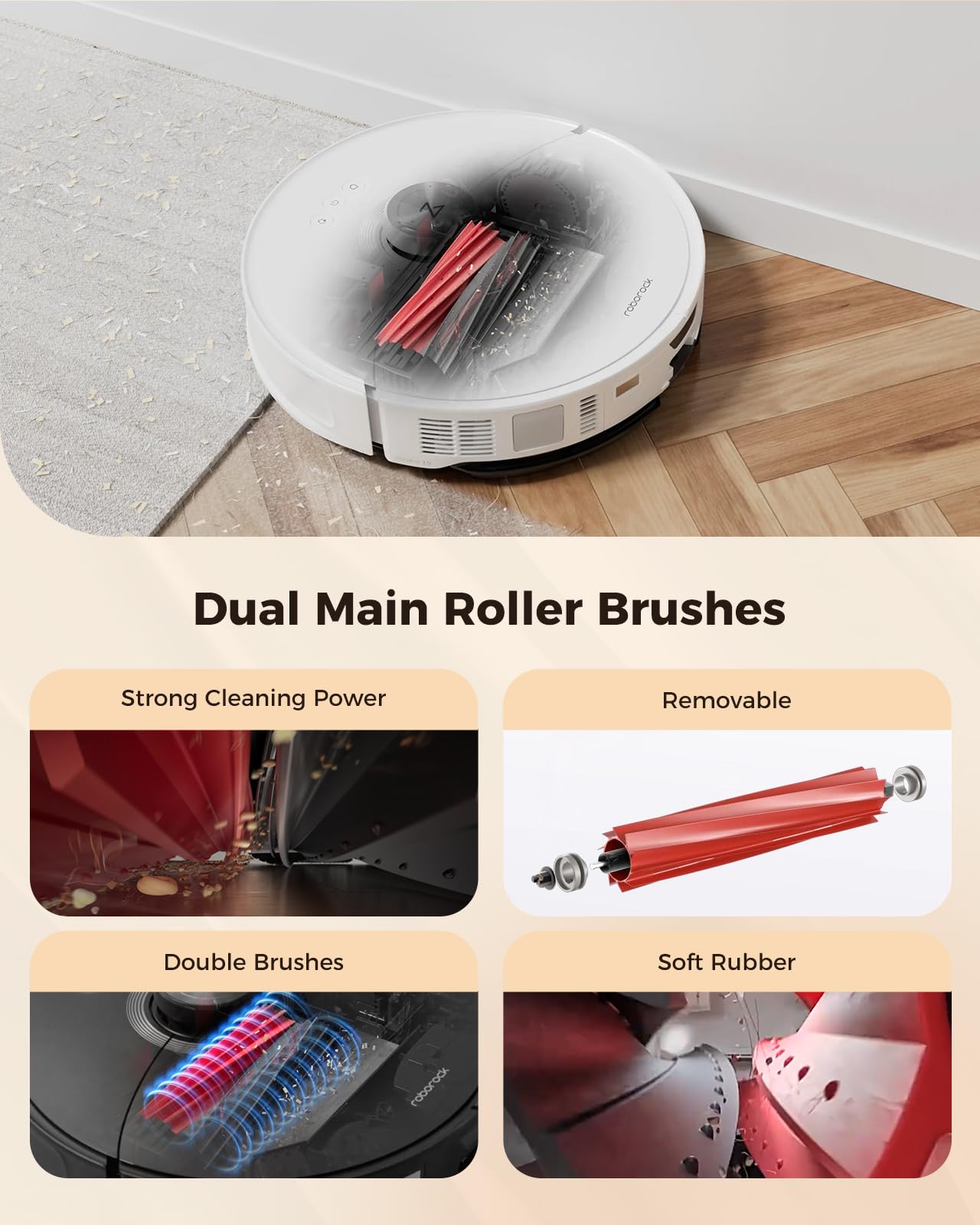 30pcs Accessories Kit for Roborock S8 MaxV Ultra/S8 Max Ultra Robot Vacuum Cleaner, Replacement parts with 6 Activated Carbon Dust Bags, 2 Main Brushes, 4+4 Mop Cloths, 4 HEPA Filters, 6 Side Brushes