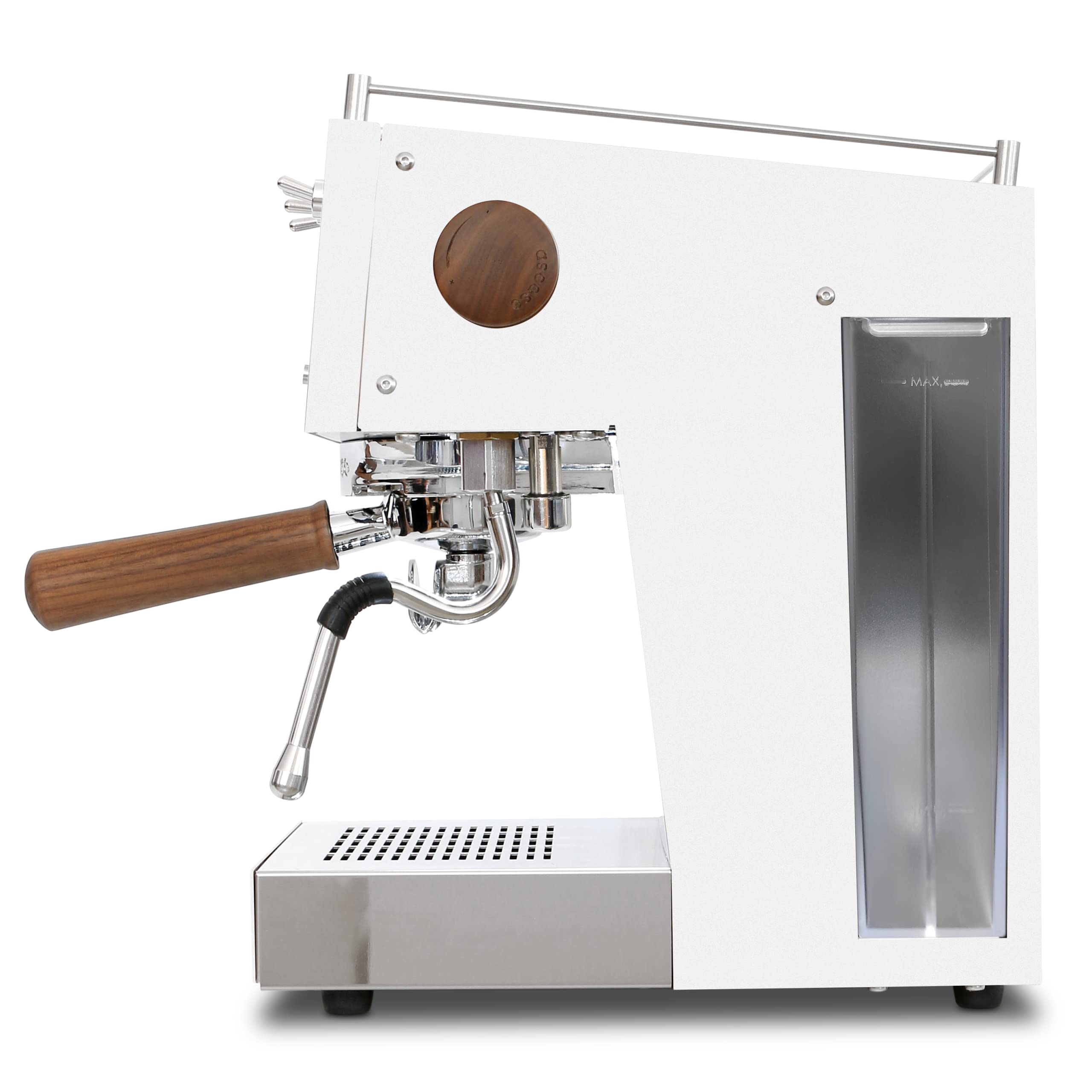 Ascaso Steel DUO Espresso Machine | PID | Programmable | Volumetric Controls | Dual Thermoblock | 120V | (White)