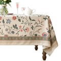 ISAENNE Designer French Linen Tablecloth Rectangular,102"x63"-Daffy