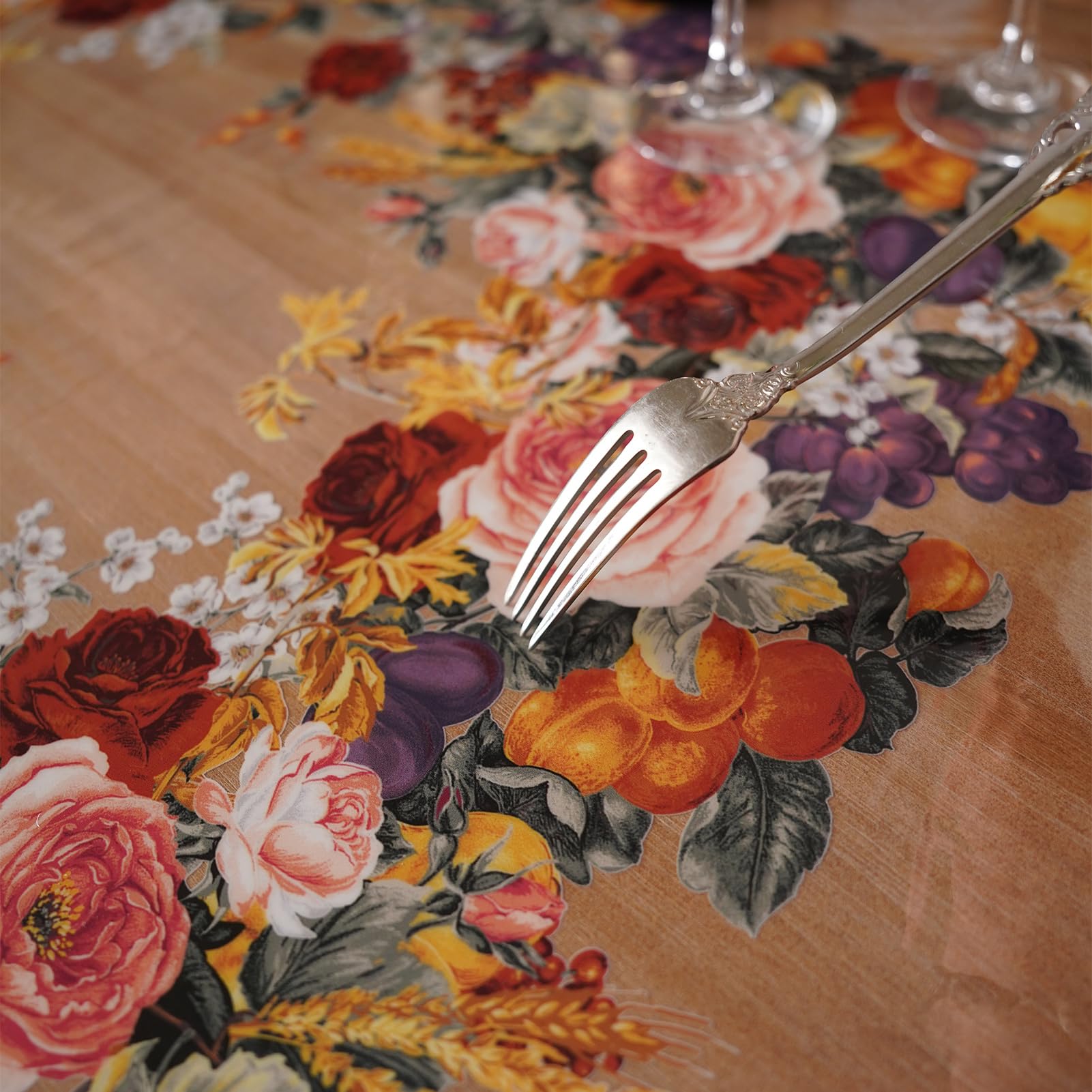 Artbloss Clear Table Cover Protector Vinyl PVC Table Cloth, 55" x 120"