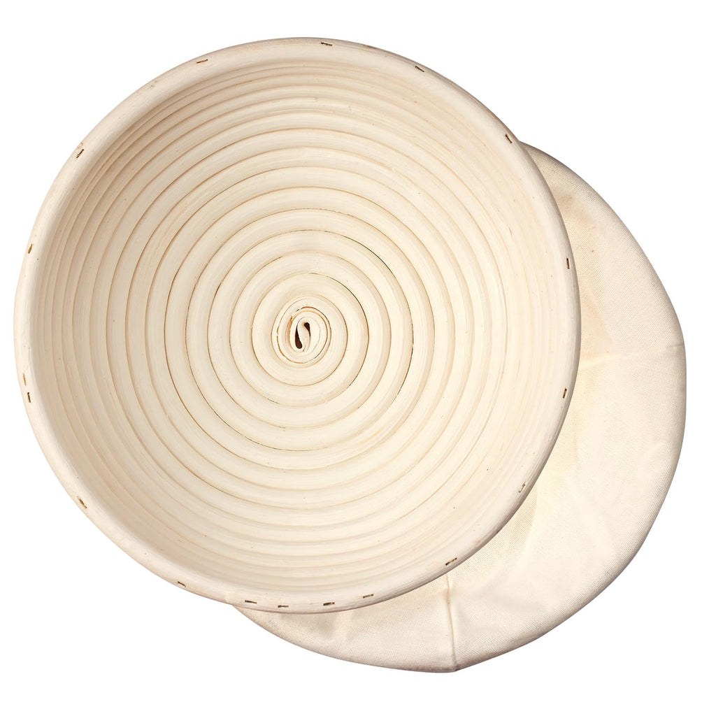 Ineyger Proofing Basket - 9 inch Banneton Bread Proofing Baskets Set of 2 Banneton Basket Sourdough Proofing Bowls with Liners for Professional & Home Artisan Sourdough Bread Baking Supplies