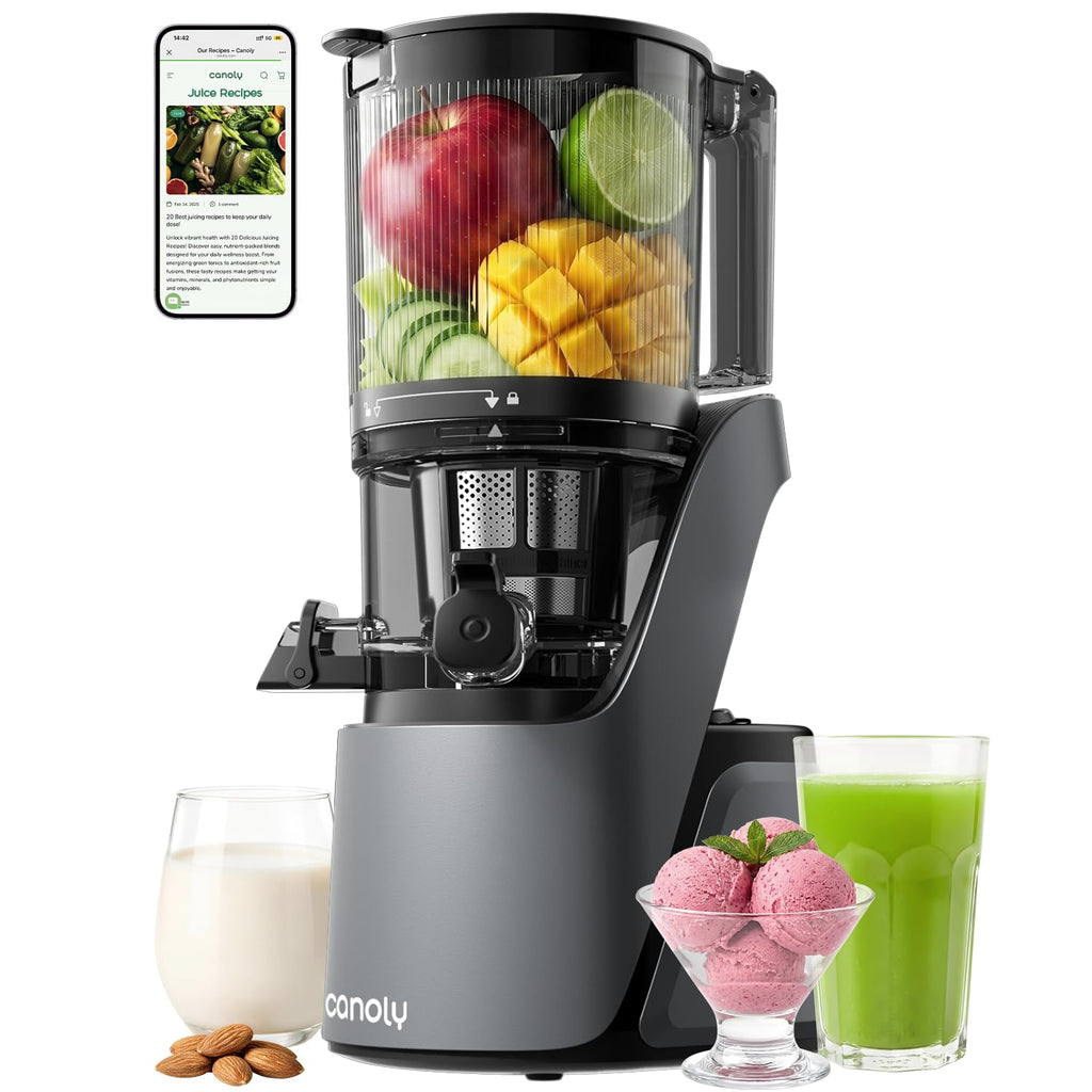 Canoly 3-in-1 Cold Press Juicer C16, Makes Juice & Sorbet & Nut Milk