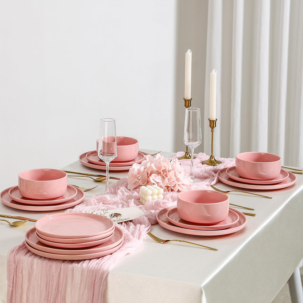 GZG Ceramic Dinner Salad Plates, 8 Inch, Set of 4
