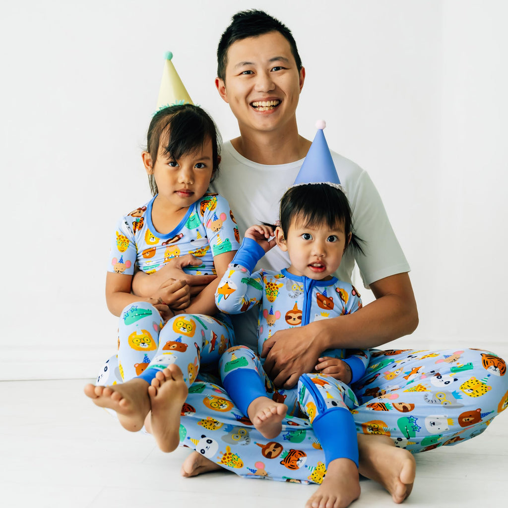 Little Sleepies Baby Pajamas, Blue Party Pals, 18-24M