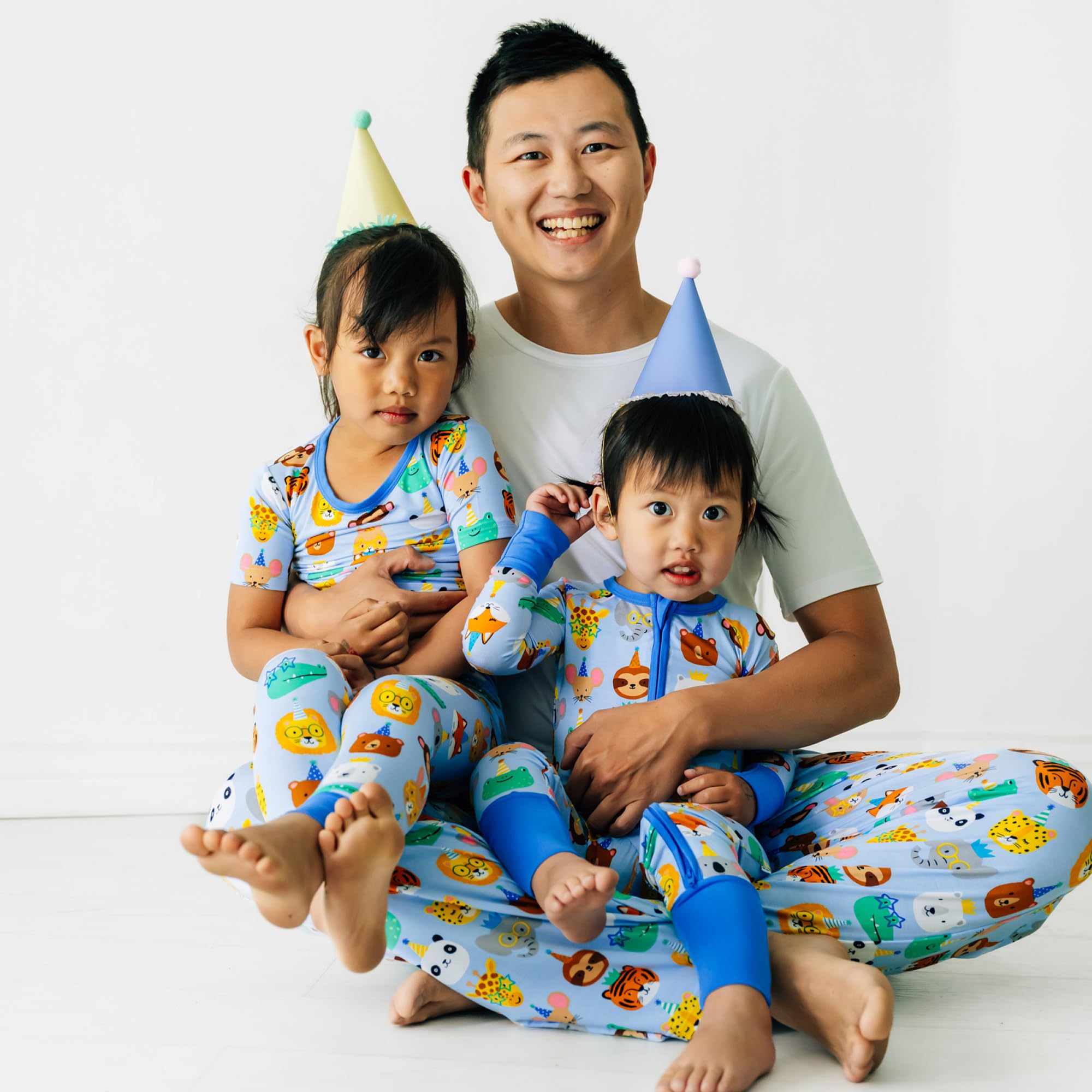 Little Sleepies Baby Pajamas, Blue Party Pals, Newborn