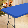 homing Rectangle Table Cloth Cover 4 Foot Teal Elastic Fitted Tablecloth