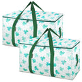 BALEINE 2-Pack Oversized Moving Bags with Reinforced Handles, Heavy-Duty Storage Tote for Clothes, Moving Supplies (Clover, 2-Pack)