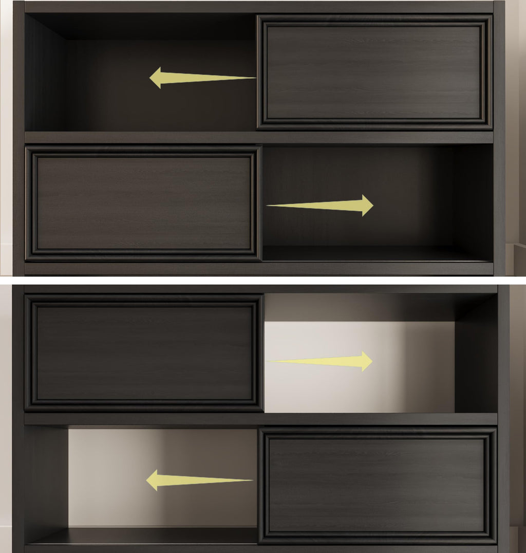 BOSHIRO 71" Black Pantry Cabinet with Charging Station, 4-Type Storage & Anti-Tip Design, Kitchen Cabinet with Sliding Door/Adjustable Shelves