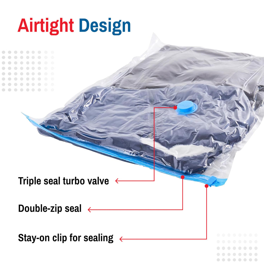Spacesaver Medium Vacuum Storage Bags for Comforters, Blankets & Clothes – Vacuum Sealed Compression Bags with Hand Pump – Space Saver Storage Bags for Bedding, Moving, Travel & Organization (10 Pack)