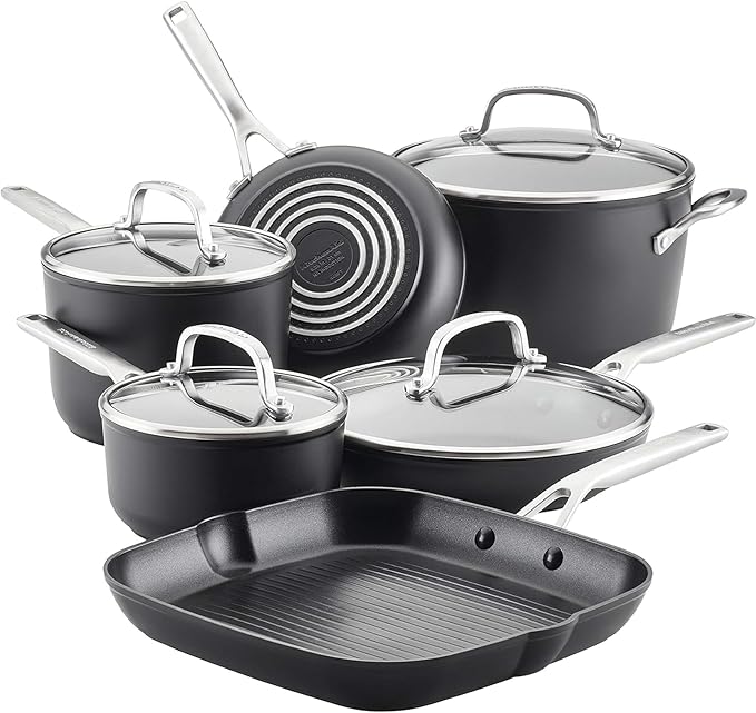 KitchenAid Hard-Anodized Nonstick Saucepan with Lid, 2-Quart