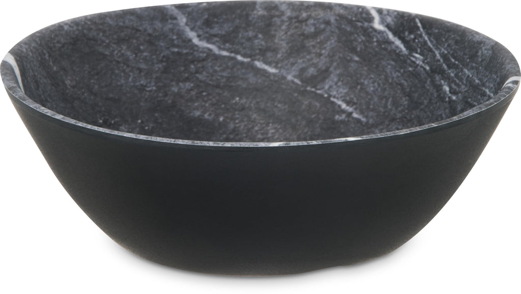 Carlisle FoodService Products Ridge Reusable Plastic Bowl Soup Bowl for Home and Restaurant, Melamine, 8 Ounces, Soapstone, (Pack of 24)